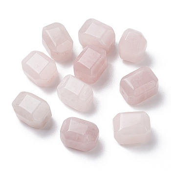 Natural Rose Quartz Beads, Faceted, Polygon, 15~16.5x11~12x11~12mm, Hole: 1.1mm