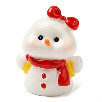 Christmas Theme Resin Display Decorations, for Car or Home Office Desktop Ornaments, Snowman, 26x24x32mm