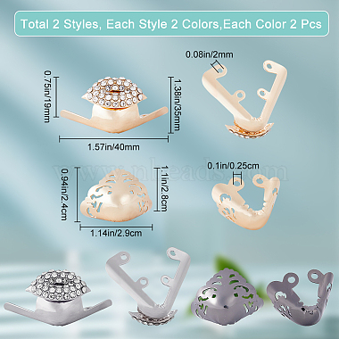 4 Pairs 4 Style Alloy Toe Cap Covers(FIND-GF0005-25)-2