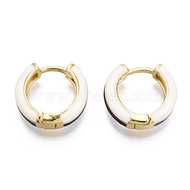 Brass Huggie Hoop Earrings(EJEW-S209-07A)-3