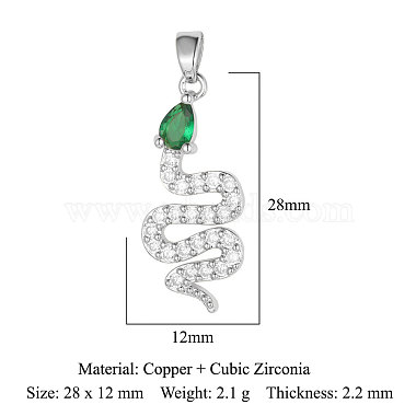 Brass Micro Pave Cubic Zirconia Pendants(ZIRC-ZIRC-OY001-24-P)-2
