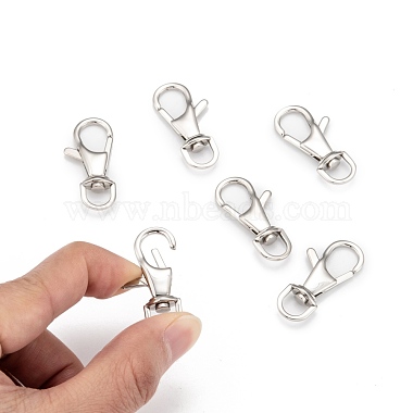 Polished 316 Stainless Steel Large Lobster Claw Swivel Clasps(X-STAS-R072-27)-4