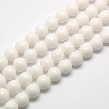 6mm White Round Malaysia Jade Beads