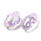 UV Plating Transparent Rainbow Iridescent Acrylic Beads(OACR-C016-31D)-2