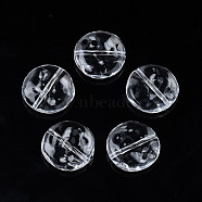 Transparent Acrylic Beads, Flat Round, Clear, 18x5.5mm, Hole: 1.4mm, about 450pcs/500g(TACR-N009-36)