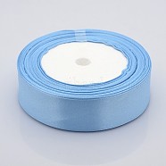 1 inch(25mm) Light Blue Satin Ribbon for Hairbow DIY Party Decoration, 25yards/roll(22.86m/roll)(X-RC25mmY065)