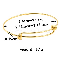 Adjustable Expandable 304 Stainless Steel Bangles for Women(LF8059-2)