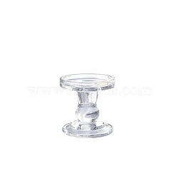Glass Roman Pillar Candle Holders, for Home Decorations, Clear, 80x85mm(DJEW-PW0012-107B-02)