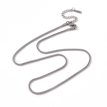 201 Stainless Steel Wheat Chain Necklace for Men Women, Stainless Steel Color, 17.52 inch(44.5cm)