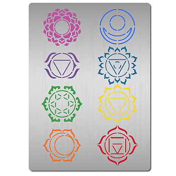 Chakra Stainless Steel Metal Cutting Dies Stencils, for DIY Scrapbooking/Photo Album, Decorative Embossing, Matte Stainless Steel Color, Flower, 190x140mm