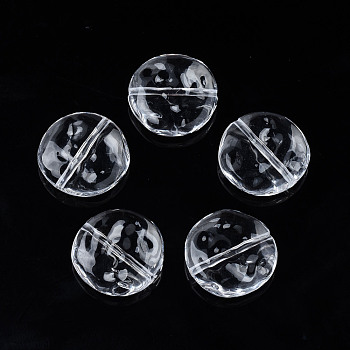 Transparent Acrylic Beads, Flat Round, Clear, 18x5.5mm, Hole: 1.4mm, about 450pcs/500g