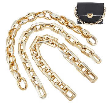 WADORN 3Pcs 3 Style Acrylic Cable Chain Bag Strap, for Bag Replacement Accessories, Mixed Shapes, 29.7~34.2cm, 1pc/style