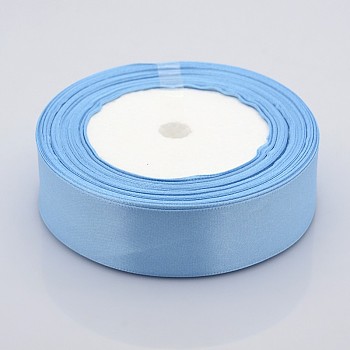1 inch(25mm) Light Blue Satin Ribbon for Hairbow DIY Party Decoration, 25yards/roll(22.86m/roll)
