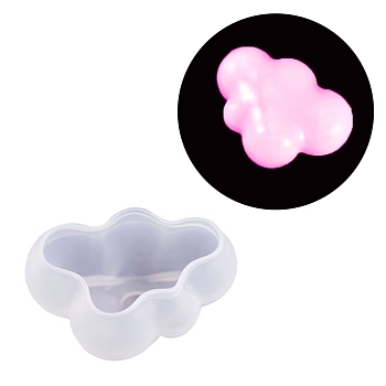 DIY Clouds Mirror Surface Silicone Molds, Resin Casting Molds, for UV Resin & Epoxy Resin Craft Making, Ghost White, 34x49x23mm