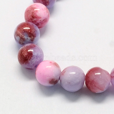 Natural Dyed White Jade Gemstone Bead Strands(X-G-R271-6mm-XP22)-2