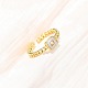 Brass Shell Open Cuff Rings for Women(RJEW-K309-38G)-2