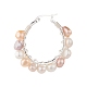 Boucles d'oreilles créoles perlées enveloppées de fil de perles naturelles pour femmes(EJEW-JE04759-02)-3