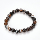 Natural Striped Agate/Banded Agate Beaded Stretch Bracelets(BJEW-Q692-03I)-1