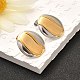 304 Stainless Steel Two Tone Stud Earrings(EJEW-F355-04GP-07)-4