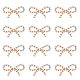 12 décorations de chaussures en alliage de cristal strass avec nœud papillon(FIND-HY0002-20)-1
