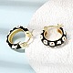 Flower Pattern Brass Enamel Hoop Earrings(EJEW-G471-08G)-4