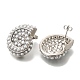 Rack Plating Shell Shape Brass Stud Earrings(EJEW-H016-06P)-2