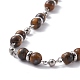 Round Natural Mixed Gemstone Beaded Necklace for Girl Women(NJEW-F287-02)-3