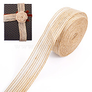 Burlap Ribbon, Jute Ribbon, for Jewelry Making, Tan, 1-1/8 inch(28mm)(OCOR-TAC0023-09A)