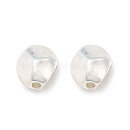Long-Lasting Plated Alloy Beads, Cadmium Free & Nickel Free & Lead Free, Polygon, Silver, 7x6x6mm, Hole: 1.2mm(FIND-C020-05S)