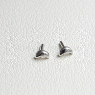 Brass Head Pins, for Ghost Witch Baroque Pearl Making, Moon, Platinum, 2x3.3mm(BAPE-PW0001-21A-P)