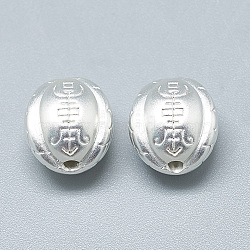 999 925 Sterling Silver Beads, Turtle Shell, Silver, 13x11.5x9mm, Hole: 1.6mm(STER-T002-126S)
