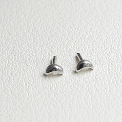 Brass Head Pins, for Ghost Witch Baroque Pearl Making, Moon, Platinum, 2x3.3mm(BAPE-PW0001-21A-P)