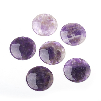 Natural Amethyst Cabochons, Flat Round, 37x4mm