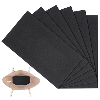 PET Rectangle Bag Bottom Shaping Pads, for Knitting Bag, Women Bags Handmade DIY Accessories, Black, 25.1x12.8x0.15cm