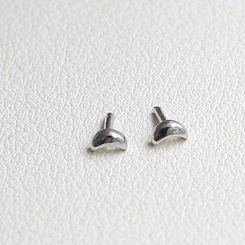 Brass Head Pins, for Ghost Witch Baroque Pearl Making, Moon, Platinum, 2x3.3mm