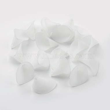 25mm White Flower Acrylic Beads