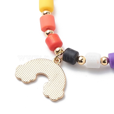 Rainbow Alloy Enamel Pendant Necklaces for Women(NJEW-JN03991)-4