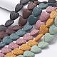 Dyed Natural Lava Rock Bead Strands(G917)-1
