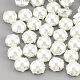 ABS Plastic Imitation Pearl Shank Buttons(BUTT-T002-8mm-01S)-1