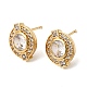 Brass Micro Pave Cubic Zirconia Stud Earrings(EJEW-G471-05G-01)-4