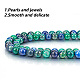 2 Strands Natural Chrysocolla and Lapis Lazuli Beads Strands(G-GO0001-38B)-3