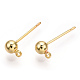 Brass Stud Earring Findings(KK-I649-10G-NF)-2