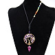 Natural Amethyst Chips Tree of Life Pendant Necklace(FIND-PW0027-04H)-1