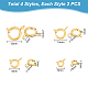 8Pcs 4 Styles 201 Stainless Steel Spring Ring Clasps(STAS-UN0045-10)-4
