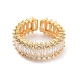 Brass with Cubic Zirconia Open Cuff Rings(RJEW-B053-06)-2