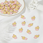 40Pcs Alloy Enamel Pendants, Cake Charm, Light Gold, Cadmium Free & Lead Free, Pink, 19x12x1.5mm, Hole: 1.5mm(ENAM-LP0001-97)