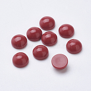 Synthetic Coral Cabochons, Dyed, Half Round/Dome, 3x2mm(G-F501-03-3mm)