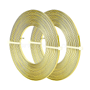 BENECREAT Aluminum Wire, Flat Craft Wire, Bezel Strip Wire for Cabochons Jewelry Making, Green Yellow, 3x1mm, about 5m/roll(AW-BC0003-34A-03)