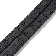 Synthetic Lava Rock Dyed Beads Strands, Arrow, Black, 8~9x6~6.5x2.5mm, Hole: 0.7mm, about 54pcs/strand, 14.92''(37.9cm)(G-H311-03-04)