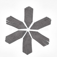 Eco-Friendly Sheepskin Leather Tassel Pendants, Slate Gray, 49x18x1mm, Hole: 1.4mm(X-FIND-S301-13A-01)